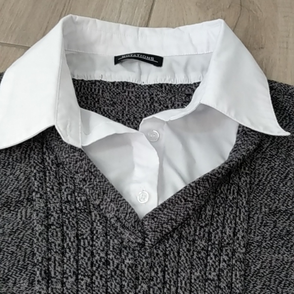 Notations layered sweater - Picture 3 of 9